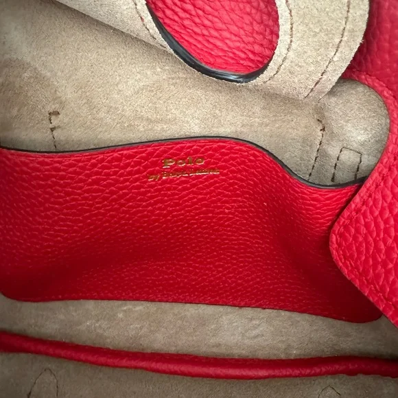 Polo by Ralph Lauren Red Leather Medium Bellport Satchel Satchels